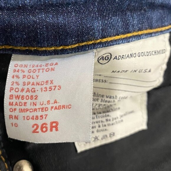 AG Adriano Goldschmied Womans Jeans 26R Dark Blue Denim the Premiere Skinny Stra - Picture 3 of 6
